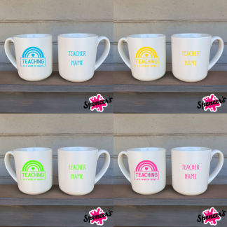 Teaching is a work of Heart Mug with Name