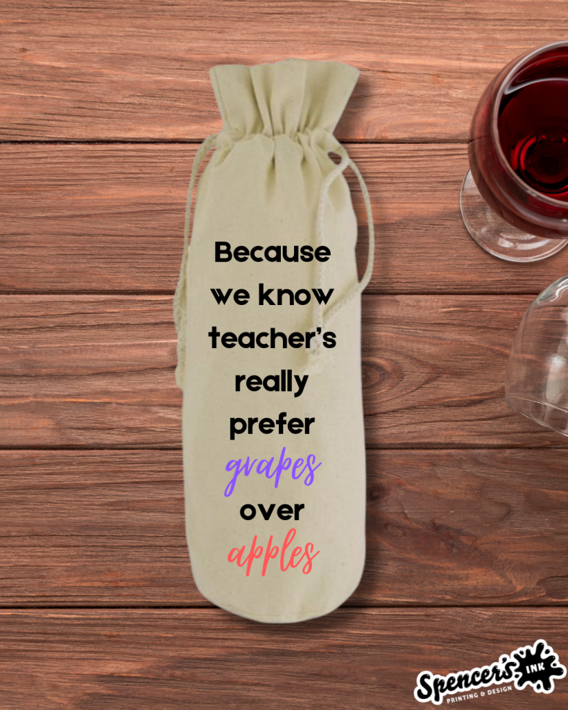 Grapes over apples Wine Bag