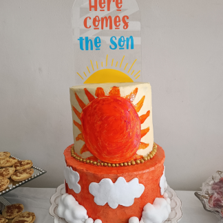 Here comes the Son Perspex Cake Arch