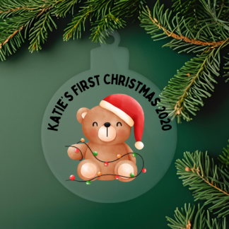 Bear in a hat Bauble