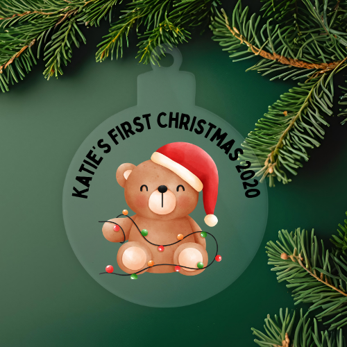 Bear in a hat Bauble