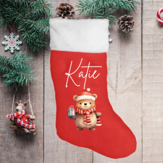 Bear with a present Stocking