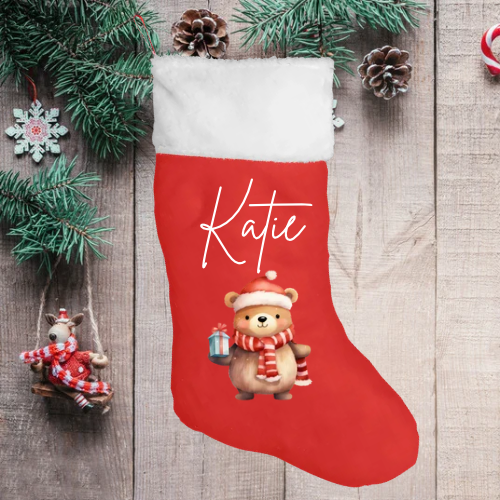 Bear with a present Stocking